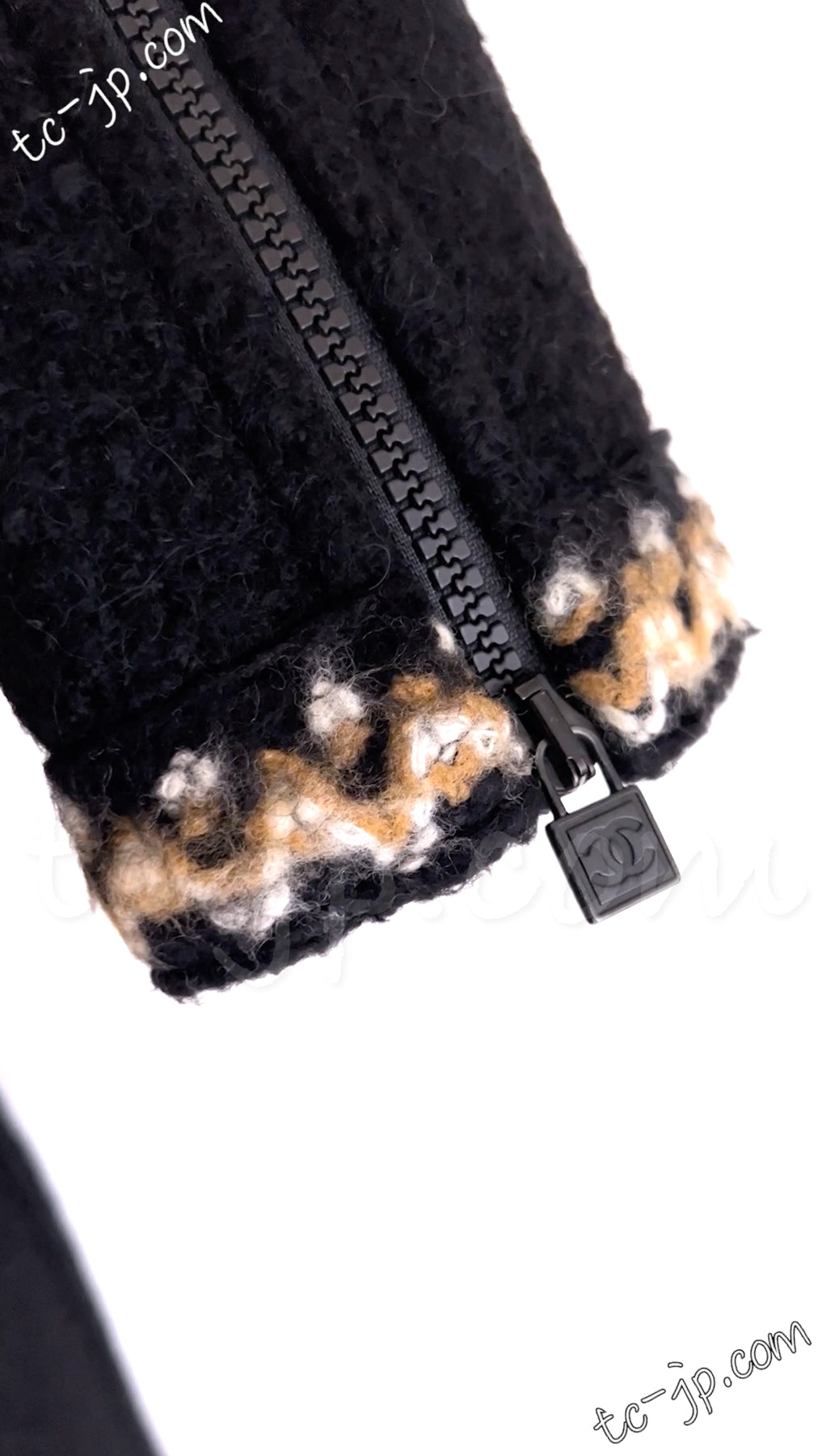 CHANEL 06A Black Zipper CC Logo Wool Alpaca Coat 36 シャネル ブラック ジッパー CCロゴ ウール アルパカ コート 即発