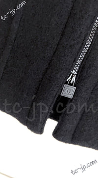 CHANEL 06A Black Zipper CC Logo Wool Alpaca Coat 36 シャネル ブラック ジッパー CCロゴ ウール アルパカ コート 即発