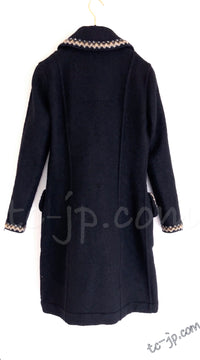 CHANEL 06A Black Zipper CC Logo Wool Alpaca Coat 36 シャネル ブラック ジッパー CCロゴ ウール アルパカ コート 即発