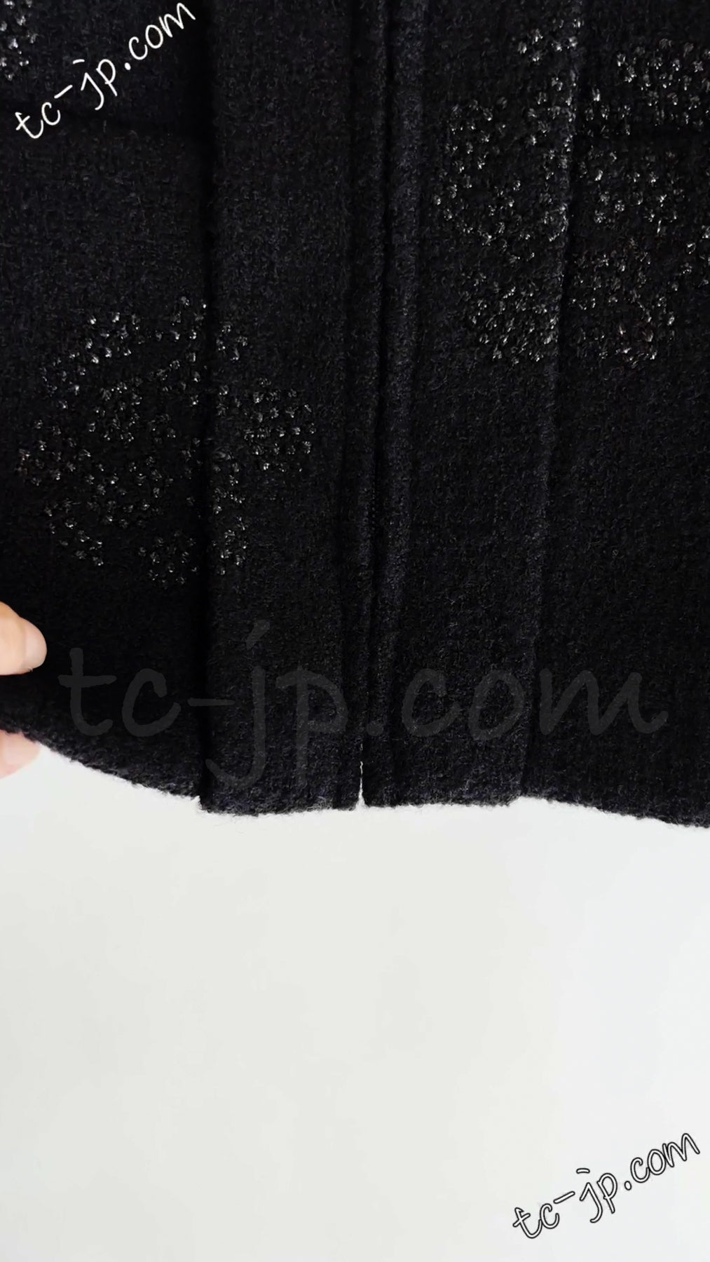 CHANEL 03C Black Camellia Stand Collar Zipper Jacket 40 42 シャネル ブラック・カメリア・スタンドカラー・ジッパー・ジャケット 即発