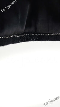 CHANEL 03C Black Camellia Stand Collar Zipper Jacket 40 42 シャネル ブラック・カメリア・スタンドカラー・ジッパー・ジャケット 即発