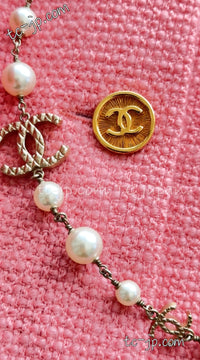 CHANEL 91A Vintage Red Wool Gold CC Button Jacket 42 シャネル ヴィンテージ レッド ウール ゴールド CC ココ ボタン ジャケット 即発