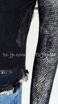 CHANEL 05C Black CC Logo Cashmere Cardigan Tops 36 38 シャネル ブラック CCロゴ カシミア カーディガン トップス 即発
