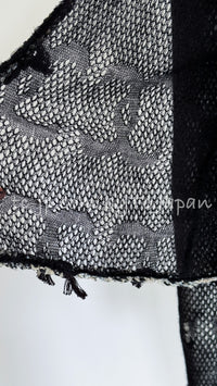 CHANEL 05C Black CC Logo Cashmere Cardigan Tops 36 38 シャネル ブラック CCロゴ カシミア カーディガン トップス 即発