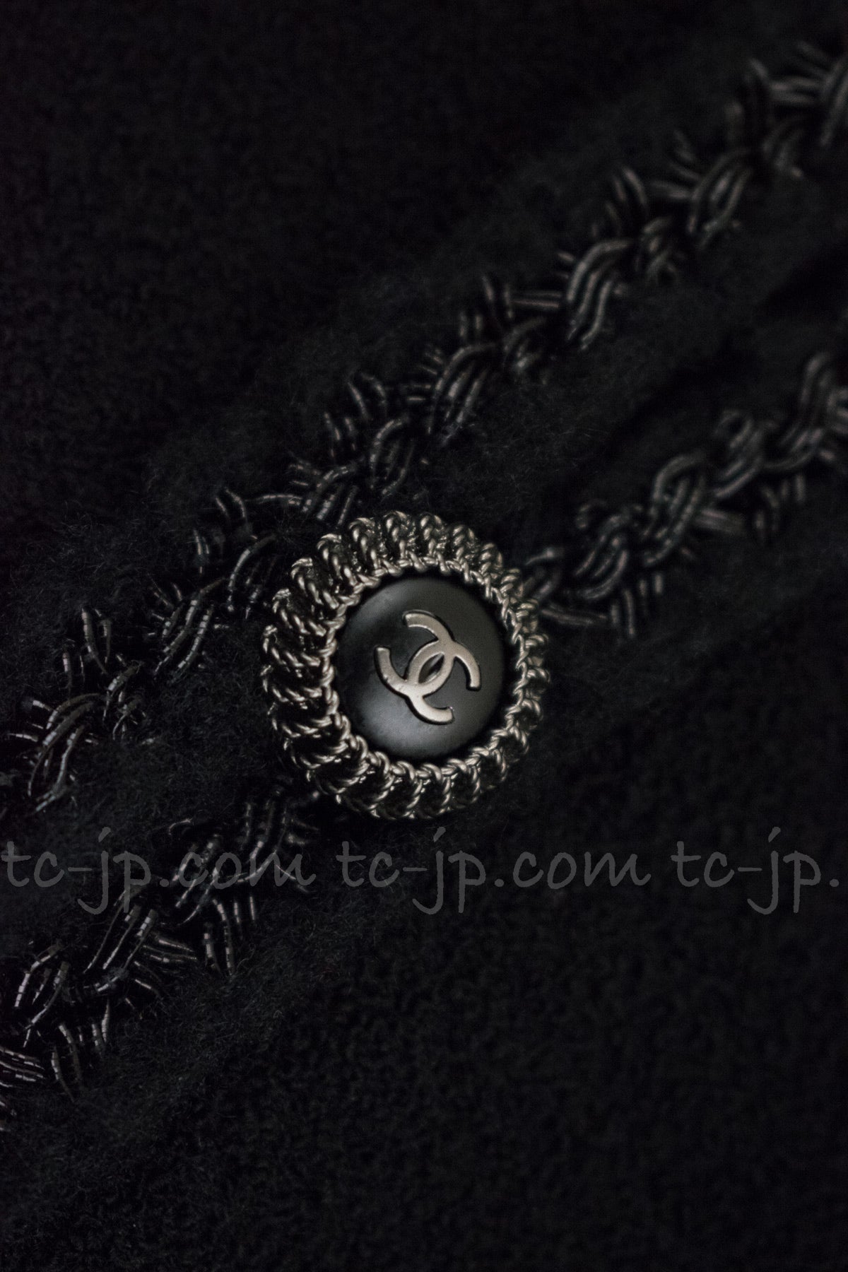 CHANEL 08A Little Black Jacket Tweed Wool 34 36 シャネル リトル ブラック ジャケット ツイード ウール 即発