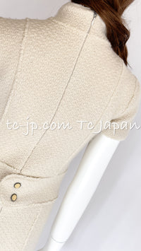 CHANEL 04A Ivory Wool Angora Tweed Dress 36 シャネル アイボリー ウール アンゴラ ツイード ワンピース 即発