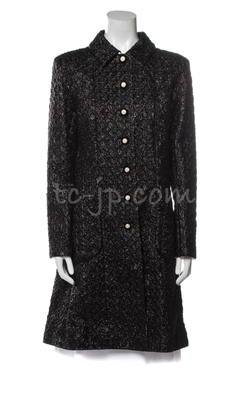 シャネル ブラック・ツイード・コート CHANEL 20PF Black Tweed Coat