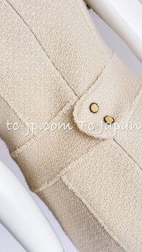 CHANEL 04A Ivory Wool Angora Tweed Dress 36 シャネル アイボリー ウール アンゴラ ツイード ワンピース 即発