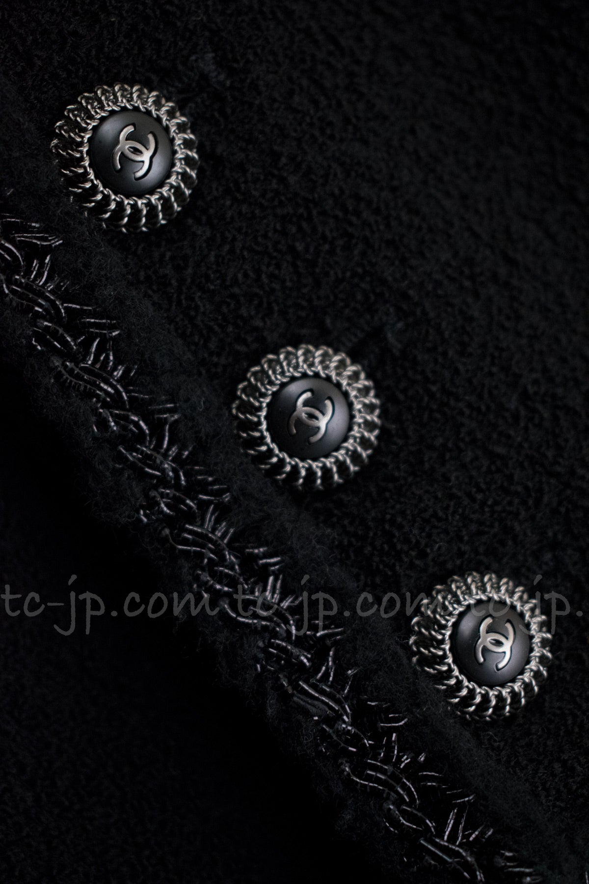 CHANEL 08A Little Black Jacket Tweed Wool 34 36 シャネル リトル ブラック ジャケット ツイード ウール 即発