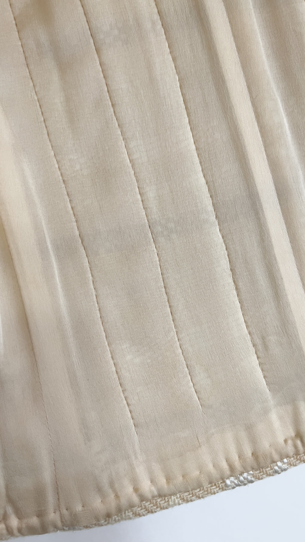 CHANEL Haute Couture Beige Creme Tweed Jacket 38 シャネル オートクチュール・ベージュ・クリーム・ツイード・ジャケット②即発