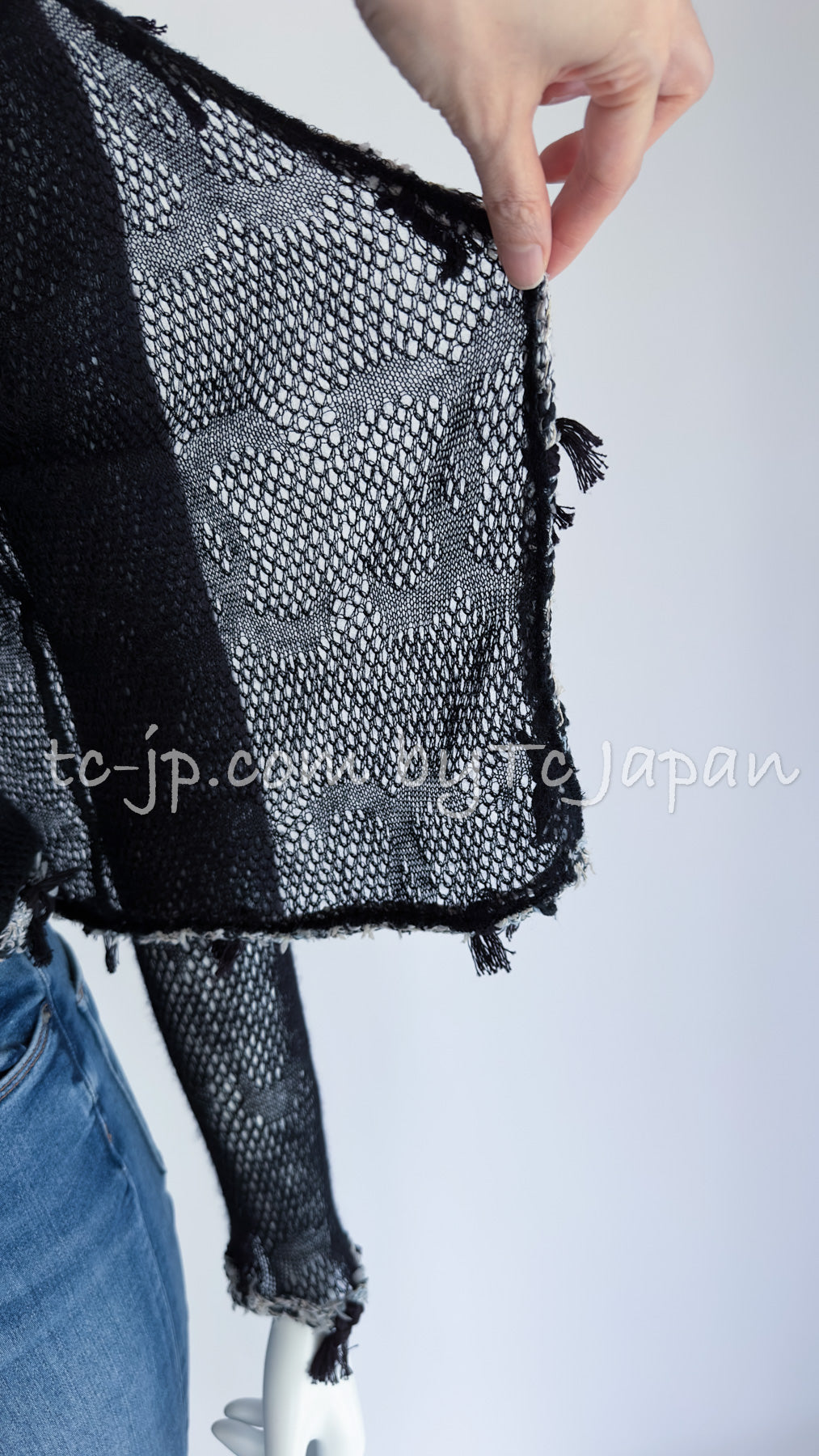 CHANEL 05C Black CC Logo Cashmere Cardigan Tops 36 38 シャネル ブラック CCロゴ カシミア カーディガン トップス 即発