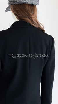 CHANEL 08PF Black Wool Lion Button Blazer Jacket 36 シャネル ブラック・ウール・ライオンボタン・ジャケット