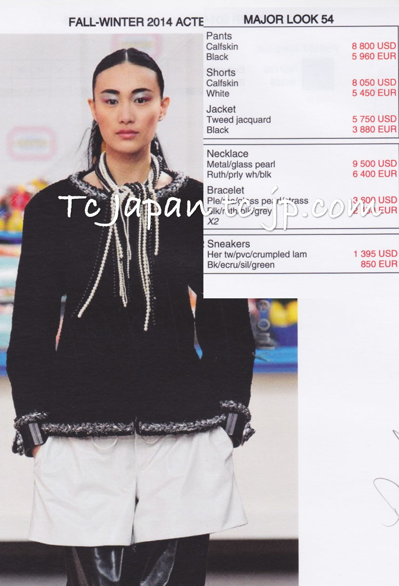CHANEL 14A Black Silk Metallic Braided Trim Chenille Zipper Jacket 34 シャネル ブラック シルク ブレイド トリム ジッパー ジャケット 即発