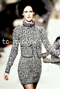 CHANEL 94A Black White Cardigan Jacket & Dress Set 38 シャネル ブラック・ホワイト・カーディガン・ジャケット&ワンピース 即発