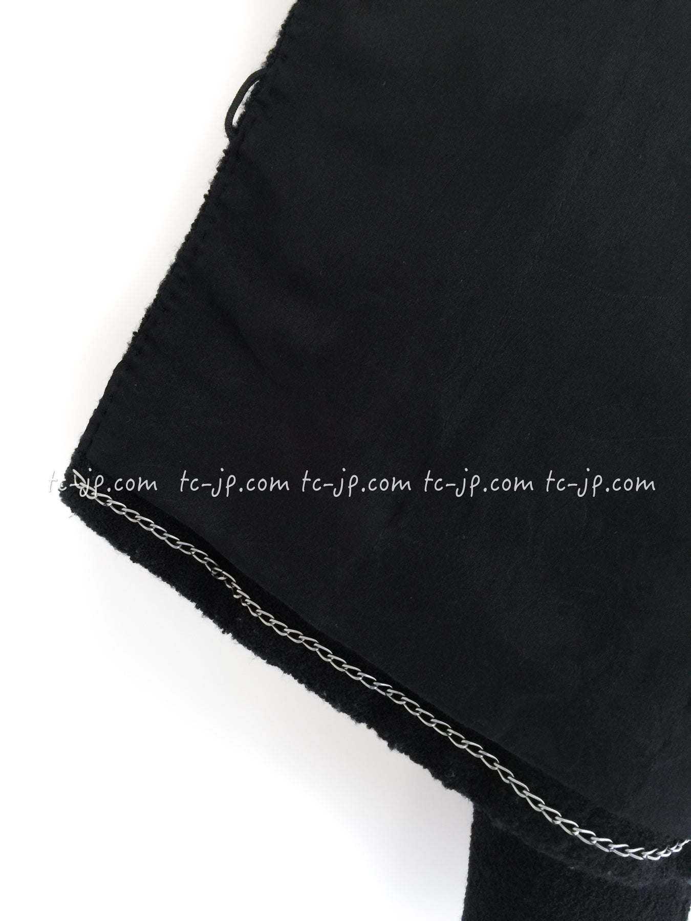 CHANEL 08A Little Black Jacket Tweed Wool 34 36 シャネル リトル ブラック ジャケット ツイード ウール 即発