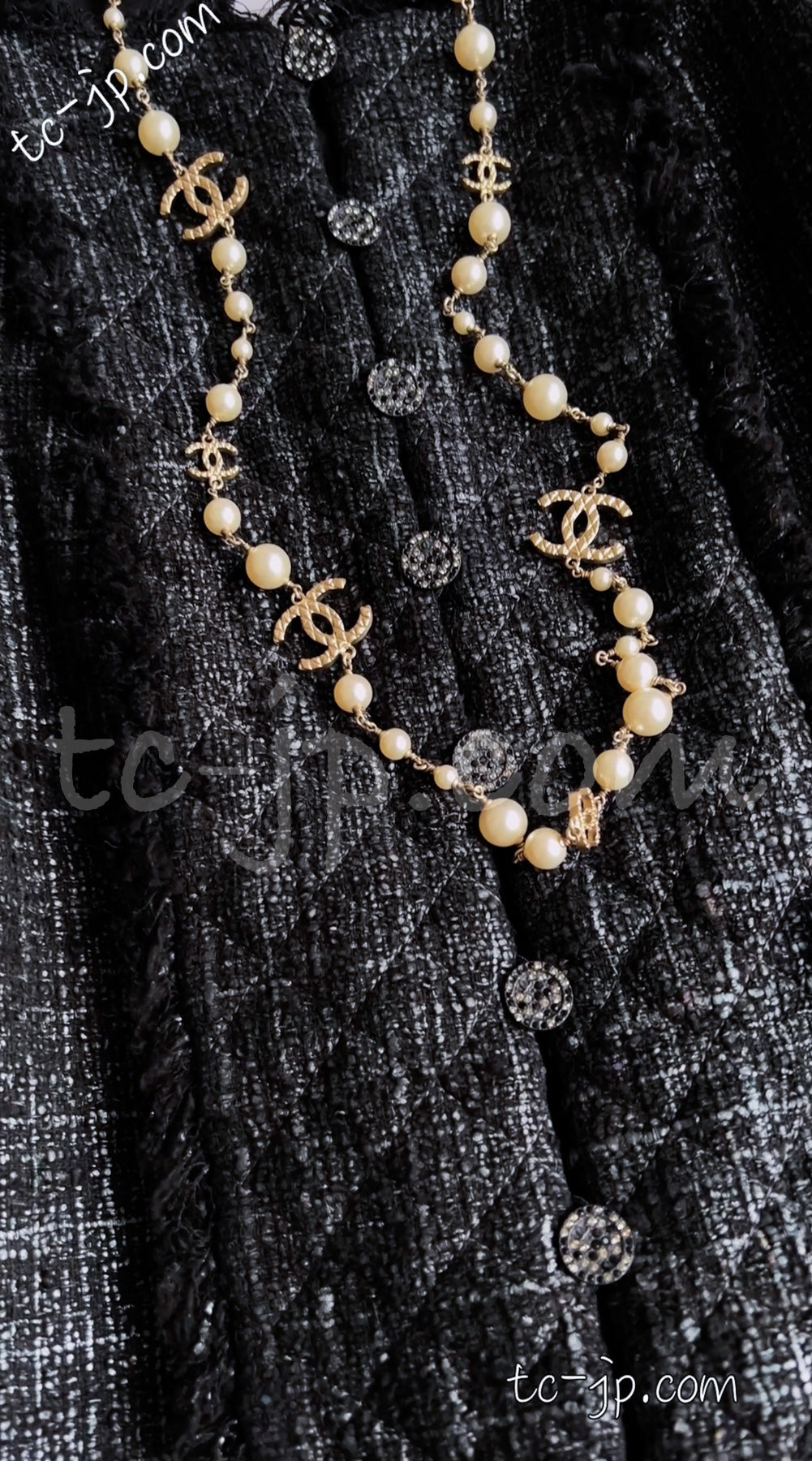 CHANEL 05PF Black Gary Fringe Trim Tweed Jacket 38 40 シャネル ブラック グレー フリンジトリム ツイード ジャケット 即発