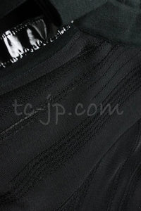 CHANEL 07S Ribbon Trim Black Cardigan Jacket 34 36 シャネル リボン・トリム・ブラック・ニット ボレロ カーディガン 即発