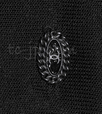 CHANEL 07S Ribbon Trim Black Cardigan Jacket 34 36 シャネル リボン・トリム・ブラック・ニット ボレロ カーディガン 即発