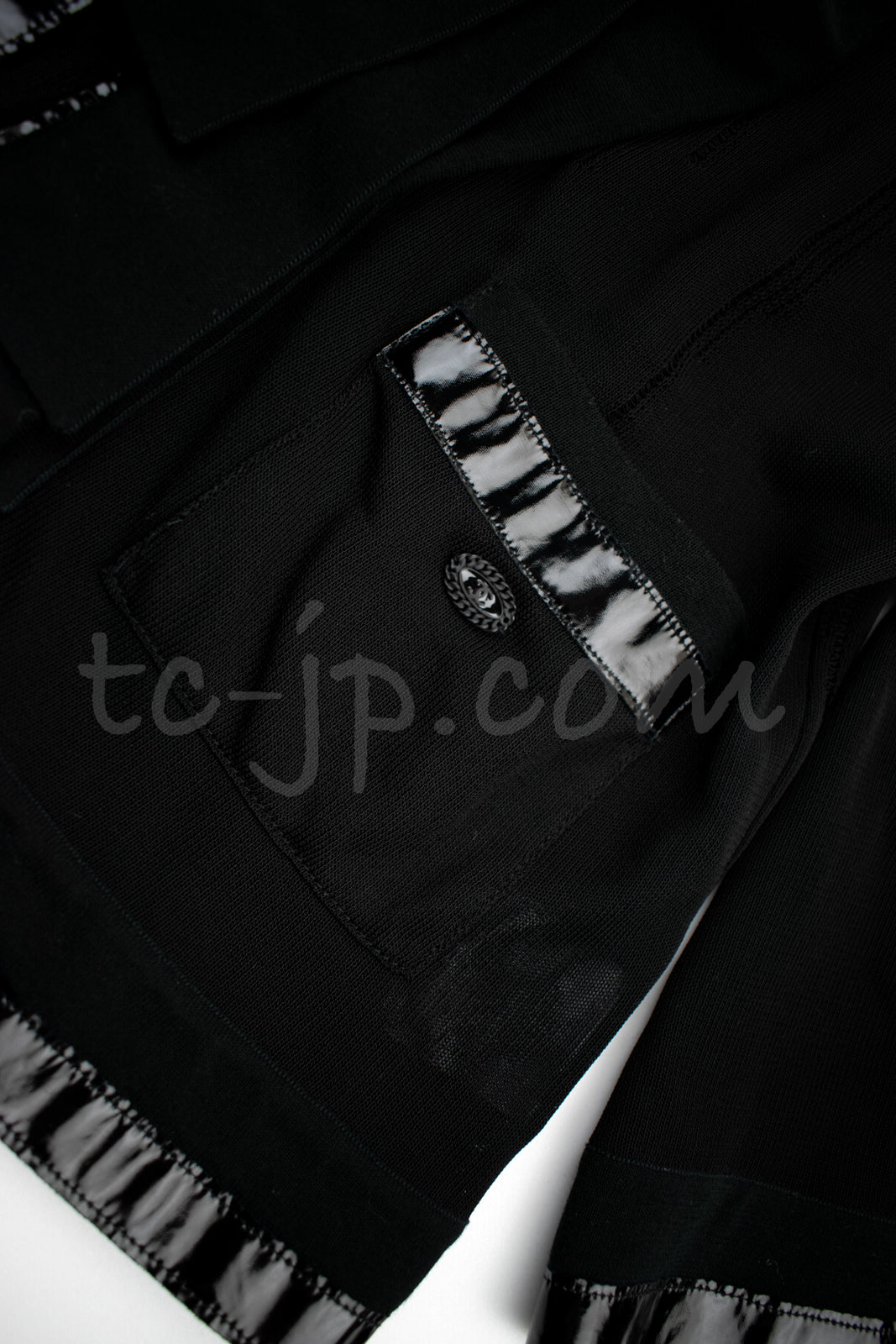 CHANEL 07S Ribbon Trim Black Cardigan Jacket 34 36 シャネル リボン・トリム・ブラック・ニット ボレロ カーディガン 即発