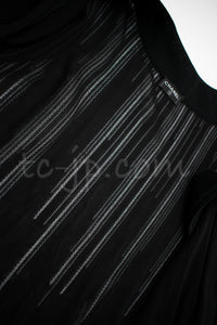 CHANEL 07S Ribbon Trim Black Cardigan Jacket 34 36 シャネル リボン・トリム・ブラック・ニット ボレロ カーディガン 即発