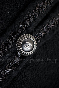 CHANEL 08A Little Black Jacket Tweed Wool 34 36 シャネル リトル ブラック ジャケット ツイード ウール 即発