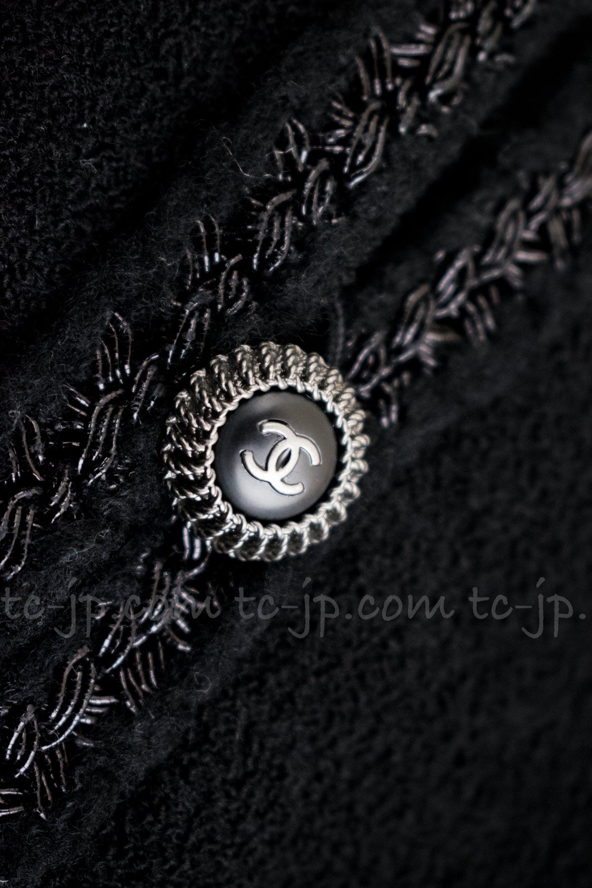 CHANEL 08A Little Black Jacket Tweed Wool 34 36 シャネル リトル ブラック ジャケット ツイード ウール 即発