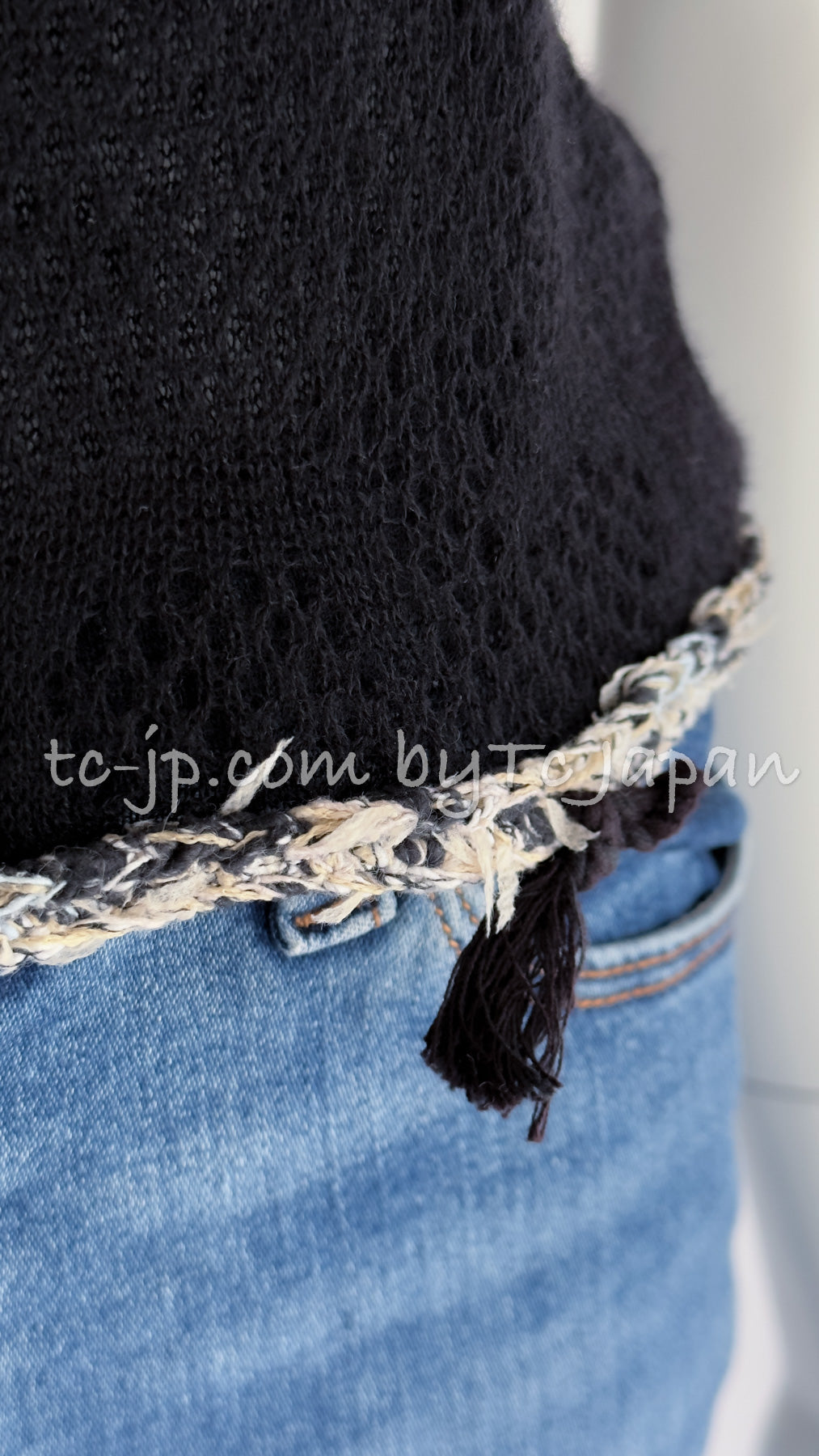 CHANEL 05C Black CC Logo Cashmere Cardigan Tops 36 38 シャネル ブラック CCロゴ カシミア カーディガン トップス 即発