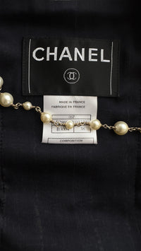 CHANEL 06S Gray Beige CC Logo Tweed Jacket Skirt Suit 38 シャネル CCロゴ グレー ベージュ ツイード ジャケット スカート スーツ 即発