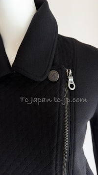 CHANEL 10S Black Riders Zipper Knit Wool Jacket 38 シャネル ブラック・ライダース・ジッパー・ニット・ウール・ジャケット 即発