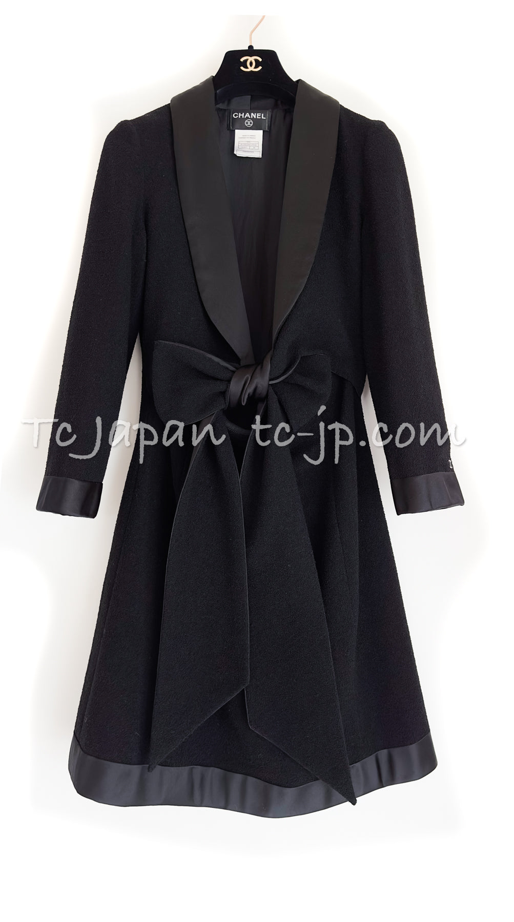 シャネル ブラック・ネイビー・帯・ワンピース CHANEL 07A Black Navy 