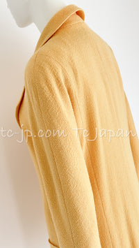 CHANEL 99C Soft Yellow CC Buttons Wool Tweed Jacket 38 40 シャネル ソフトイエロー・CCボタン・ウール・ジャケット 即発