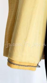 CHANEL 99C Soft Yellow CC Buttons Wool Tweed Jacket 38 40 シャネル ソフトイエロー・CCボタン・ウール・ジャケット 即発