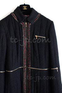 CHANEL 10PF Black Wool Zip Pocket Coat 34 シャネル ウール・ジッパー・コート 即発
