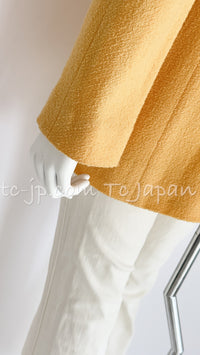 CHANEL 99C Soft Yellow CC Buttons Wool Tweed Jacket 38 40 シャネル ソフトイエロー・CCボタン・ウール・ジャケット 即発