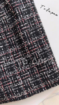 CHANEL 16B Charcoal Gray Tweed Dress 38 シャネル チャコールグレー ウール ツイード ワンピース 即発