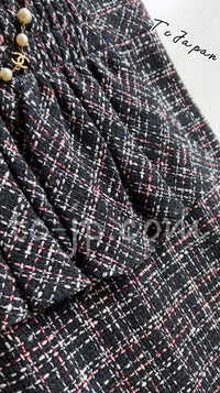 CHANEL 16B Charcoal Gray Tweed Dress 38 シャネル チャコールグレー ウール ツイード ワンピース 即発