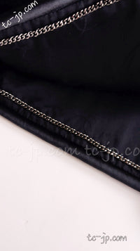 CHANEL 15B Black Wool Piping Collarless Jacket 34 36 38 シャネル ブラック ウール パイピング ノーカラー ジャケット 即発