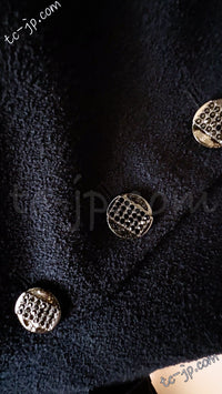 CHANEL 12C Black Rhinestone Buttons Jacket 36 40 42 シャネル ブラック ラインストーン ボタン ジャケット 即発