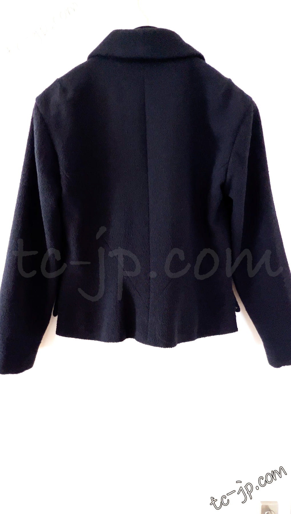 CHANEL 12C Black Rhinestone Buttons Jacket 36 40 42 シャネル ブラック ラインストーン ボタン ジャケット 即発