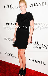 CHANEL 09A Black Beaded Wool Dress 36 シャネル ブラック・ビジュー装飾・ウール・ワンピース 即発