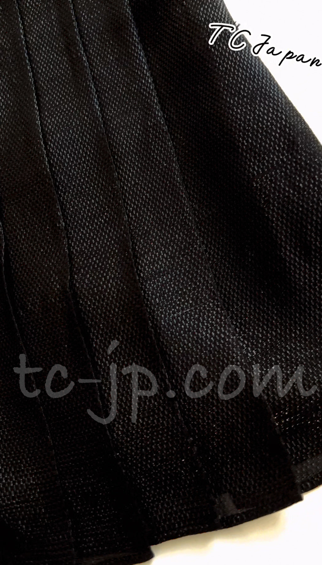 CHANEL 11A Black Silk Blend Shimmer Dress 38 シャネル ラメ プリーツ ブラック・ワンピース ドレス 即発