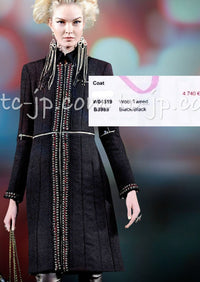 CHANEL 10PF Black Wool Zip Pocket Coat 34 シャネル ウール・ジッパー・コート 即発