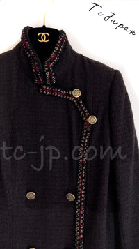 CHANEL 10PF Trimming Wool coat Dress 40 42 シャネル スタンドカラー・トリミング・ダブル・ウール・コート・ワンピース 即発 - TC JAPAN