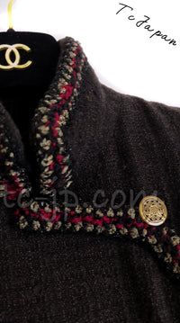 CHANEL 10PF Trimming Wool coat Dress 40 42 シャネル スタンドカラー・トリミング・ダブル・ウール・コート・ワンピース 即発 - TC JAPAN