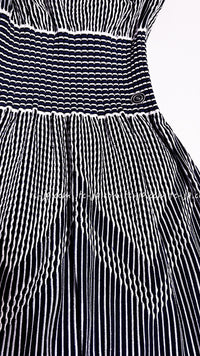 CHANEL 14S Navy Stripe Knit Dress 34 シャネル・ネイビー・ストライプ・ニット・ワンピース 即発