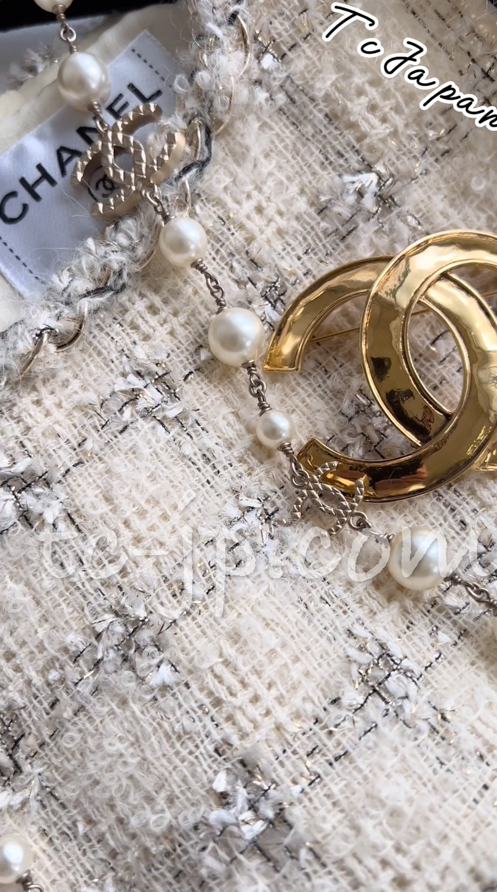 CHANEL 11A $6K Uma Thurman ivory Wool Gold Chain Trimming Dress 34 36 38 シャネル アイボリー ウール チェーン トリム ワンピース 即発
