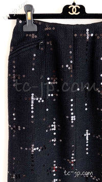 CHANEL 02A Black Lesage Sequin Jacket Skirt 34 36 40 シャネル ルサージュ・ブラック・スパンコール ジャケット・スカート 即発