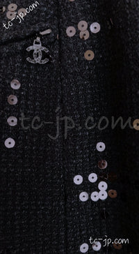 CHANEL 02A Black Lesage Sequin Jacket Skirt 34 36 40 シャネル ルサージュ・ブラック・スパンコール ジャケット・スカート 即発