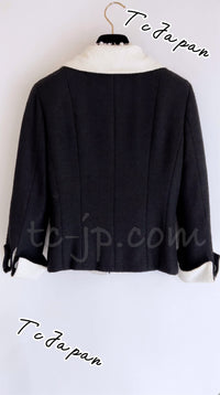 CHANEL 09S Carla Bruni Black Ivory Jacket Dress 36 38 シャネル 黒白・ブラック・アイボリー・ジャケット・ワンピース 定番 即発