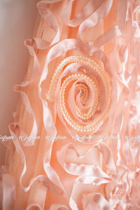 Sue Wong Ribbon Peach Strapless Sheath Dress NEW US4 スーワン ピーチ カクテル パーティー リボン・ワンピース 新品紙タグ付(日本7大-9)即発
